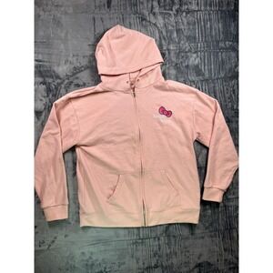 Universal Studios Japan Hoodie Womens M Pink Hello Kitty Full Zip Graphic Sanrio